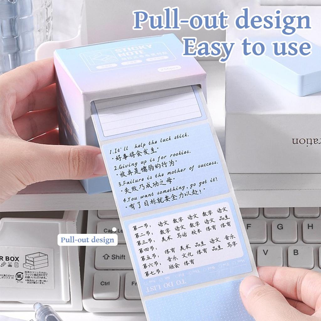 100Pcs Pull-type Colored Sticky Notes Students Fully Adhesive Index Label Note Paper Stickers School Office Supplies Stationery