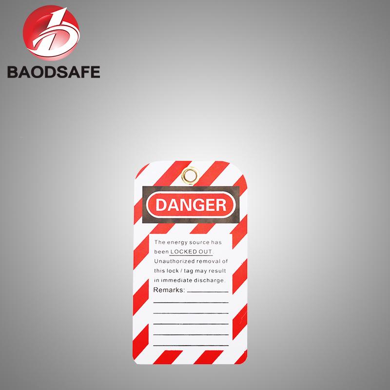 Red Pure English Lockout Tag, Safety Warning Sign PVC Material P8606