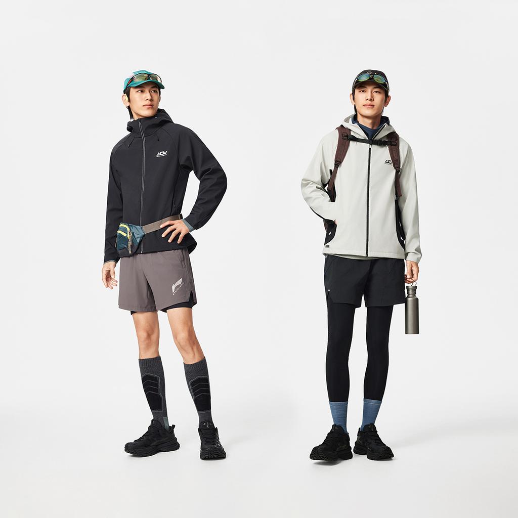 Li Ning Running Series Windproof Water-Resistant Hooded Softshell Jacket Men Jackets AFDVG71-2