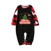 Family Matching Christmas Pajama Set with Long Sleeve Raglan Top and Pants for Women Men and Kids