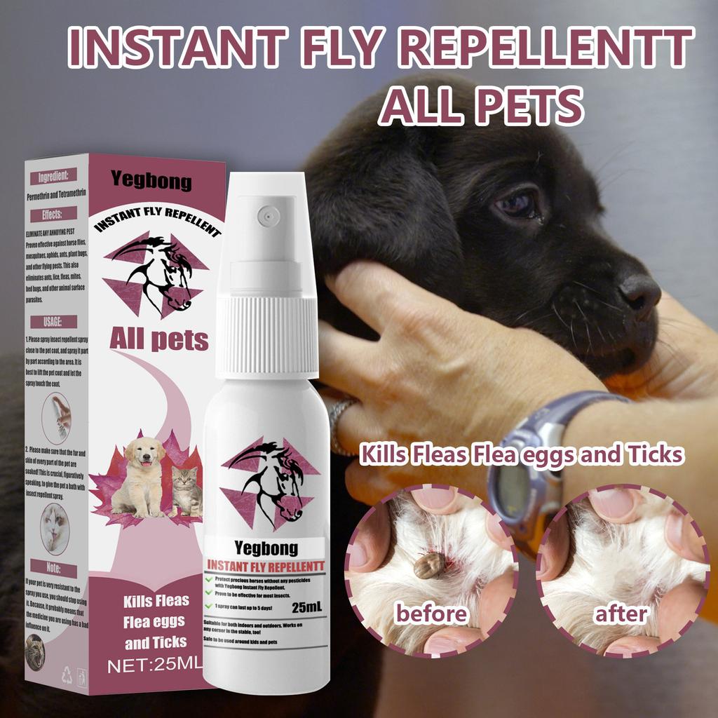  Pet Insect  - 25ML Specially Formulated Pet Spray For In Vitro  Of Lice And Ticks
