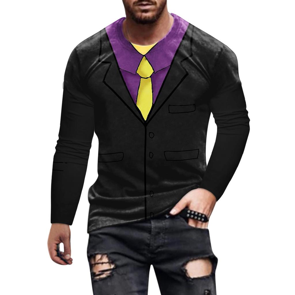 Dámské tričko s kulatým výstřihem, dlouhým rukávem a 3D potiskem