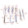 1 Set Precisions Sized Brass Instrument Repair Tools Featuring Tool from 20mm to 142mm Such as 105mm Hook for Accurate Adjustments