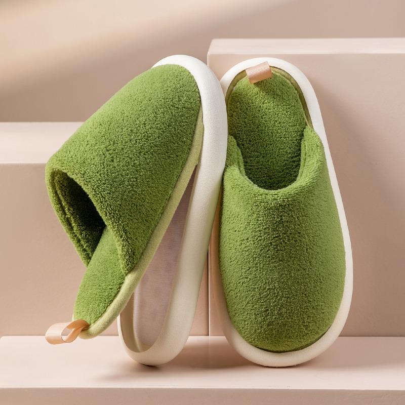 Removable Cotton Slippers Women's New Autumn and Winter Warm Indoor Couple Home a Pair of Floor Hair Slippers Men
