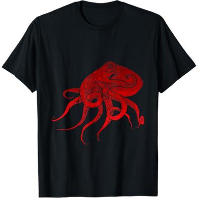 Oktopus Meeresbewohner Rote Unterwasserwelt Tierschutz T-Shirt