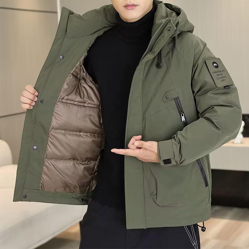 Winter Men's Thickened Hooded Warm New Casual Fashion Jacket