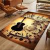 Electric Fire Guitar Fusion Non-Slip Home Carpet Design for Office Decor Living Room Bedroom Gift