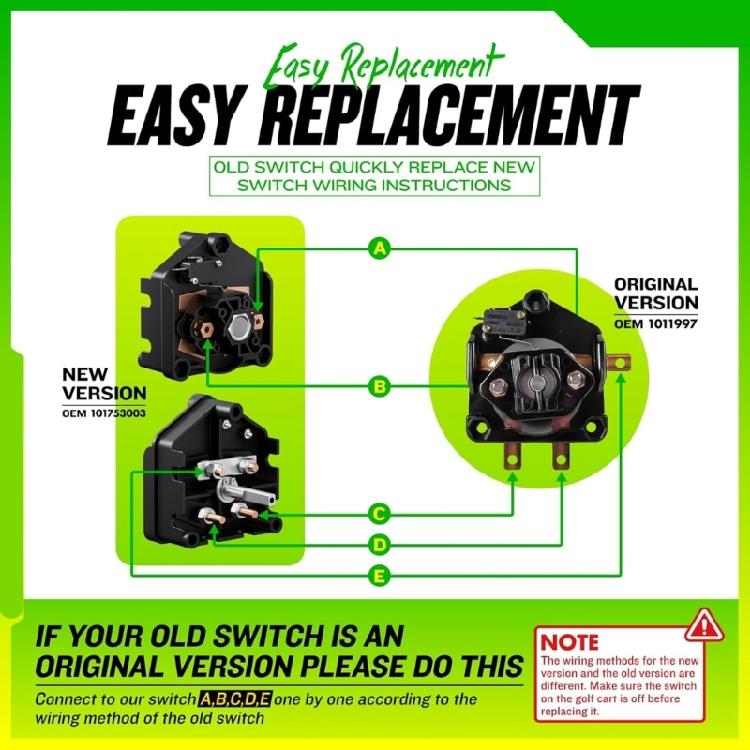 36V Golf Cart Forward Reverse Switches Replacement 101753003 Golf Cart Miniature Switches Fixes Incorrect Gear Display