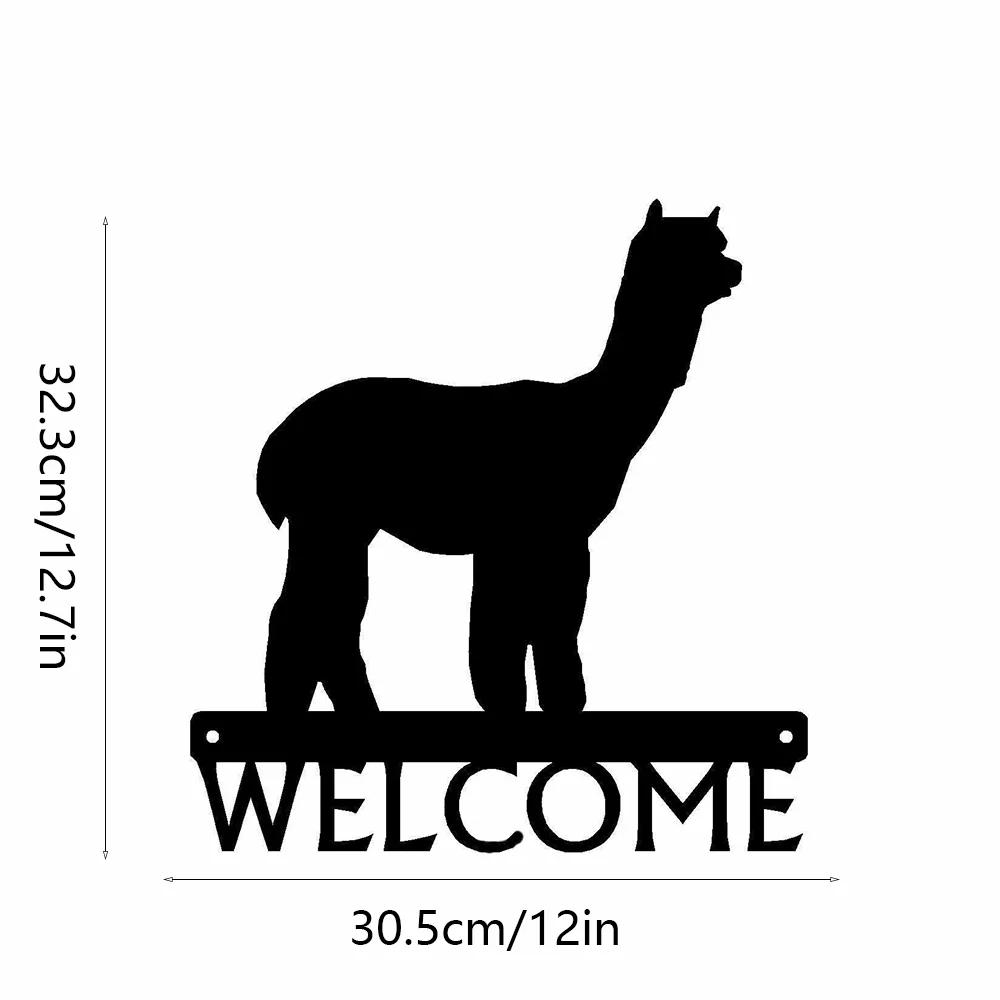 

1 шт. Iron Crafts Promotion Alpaca Welcome Sign Home Decoration Accessories on Wall Home Decor Room Decoration белый