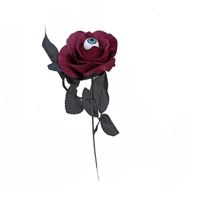 

Имитация роз Хэллоуин с глазными яблоками Украшение для дома Вечеринка Поддельный реквизит Цветок Red