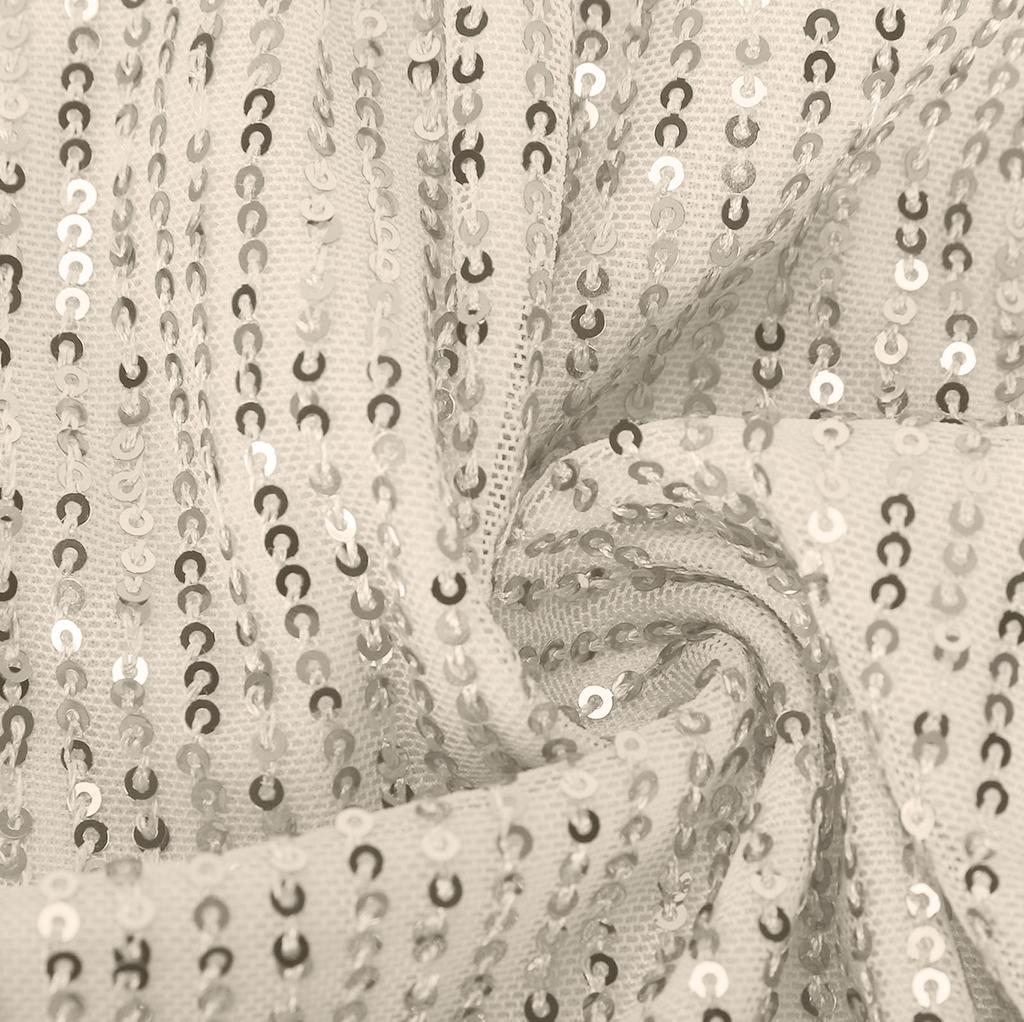 Damski Modny Sequinowy Kombinezon V-dekolt Długi Rękaw Błyszczący Krótki Romper