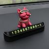 Car Temporary Parking Phone Number Plate Dog Decor Hidden Number Card for Dashboard Contact Sign Auto Interior Ornament Use Kit