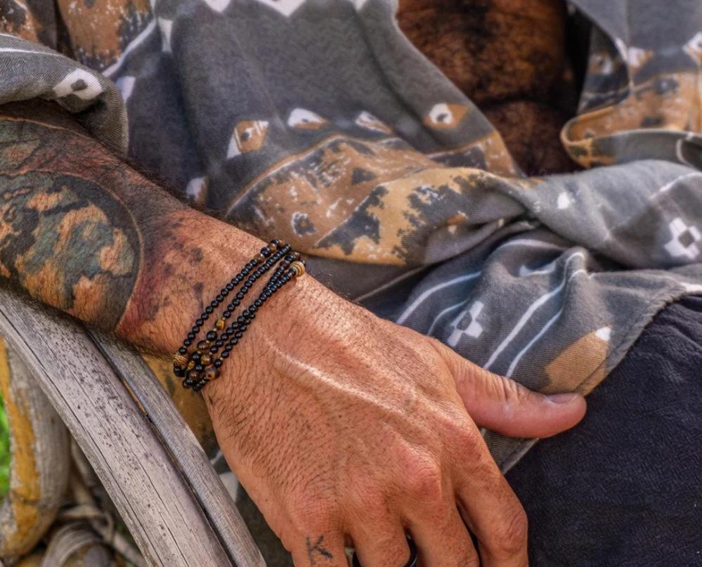 Мужской браслет JYL TS Двухслойная цепочка с бусинами Повышает стиль ZJ13673 красный