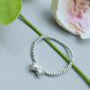 Orchid Niche Silver Bell Beaded Bracelet - Versatile, Handmade, Fashionable, Simple Design