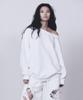 Teulimingbeodeu Scratch Damage Boat Neck Sweat Shirt [ White ]