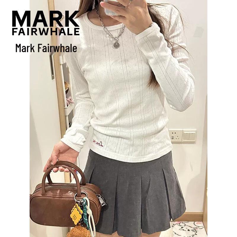 Mark Fairwhale Women's Slim Fit Crew Neck Long Sleeve T-Shirt