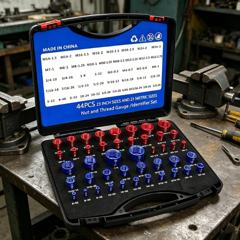 44Pcs Stainless Steel Nut And Bolt Thread Checker Bolt Sizing Gauge Set For Mechanical Repair And DIY Projects
