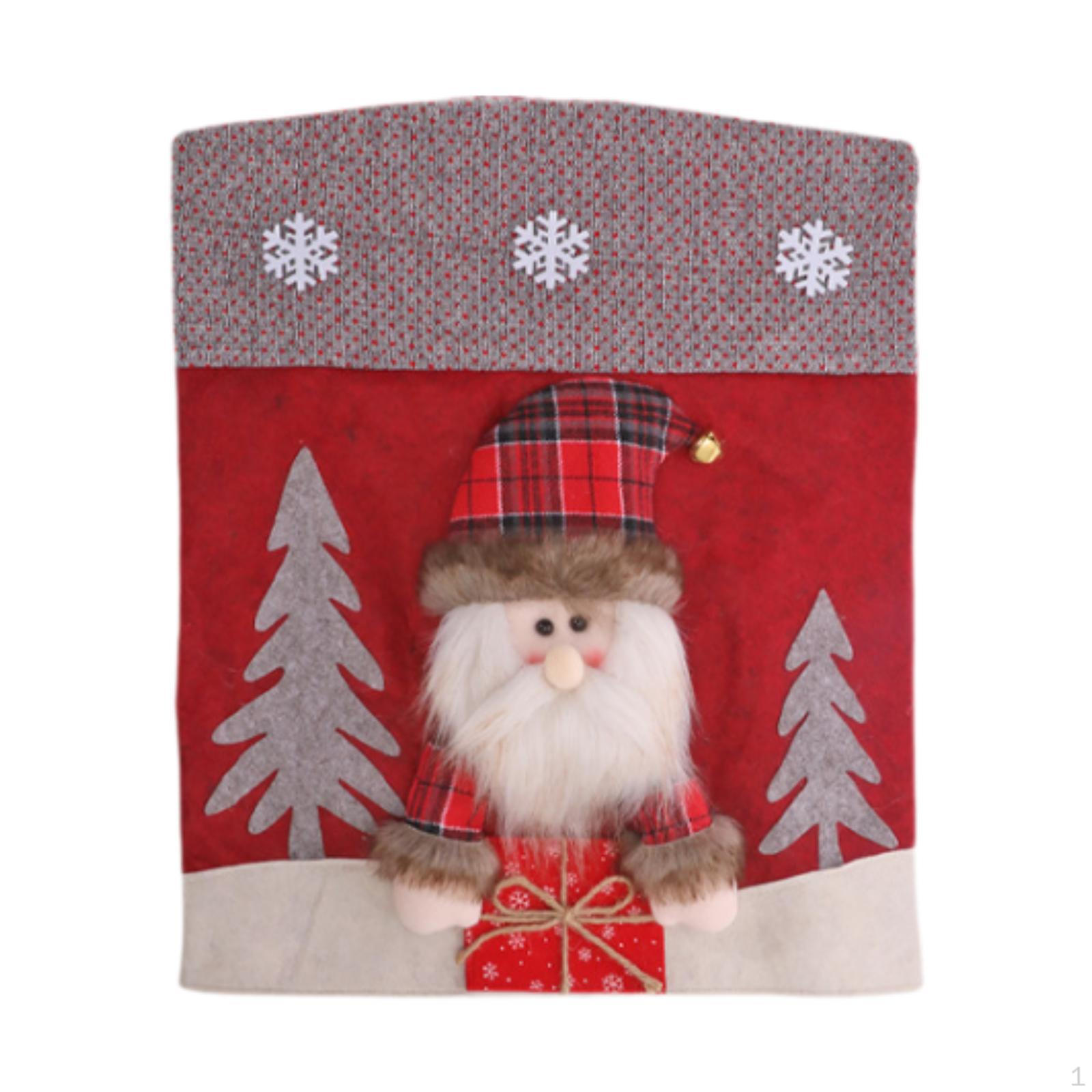 

Chair Cover for Christmas Dining Room Use Easy Installation Accessory Washable Style A