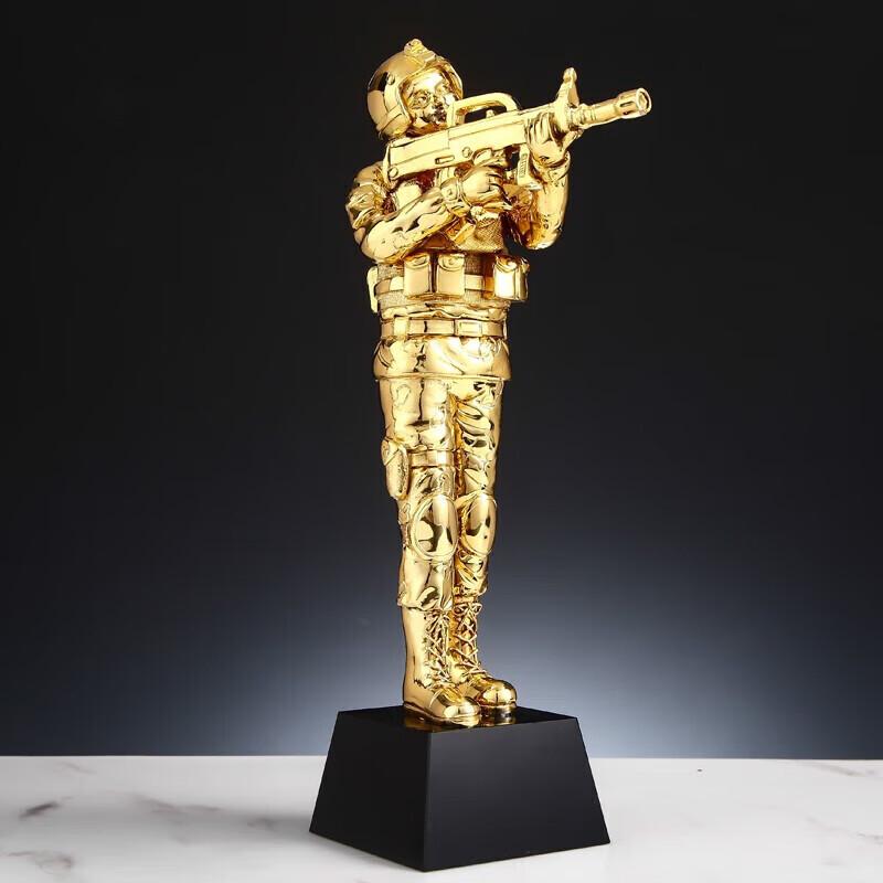 Customizable Little Golden Man Crystal Trophy