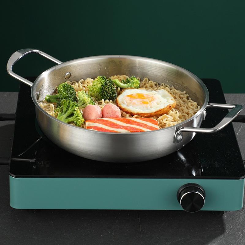 Food Grade Stainless Steel Pot With Dual Handles For Home Commercial Use  Pot Seafood Ramen Dry Pot