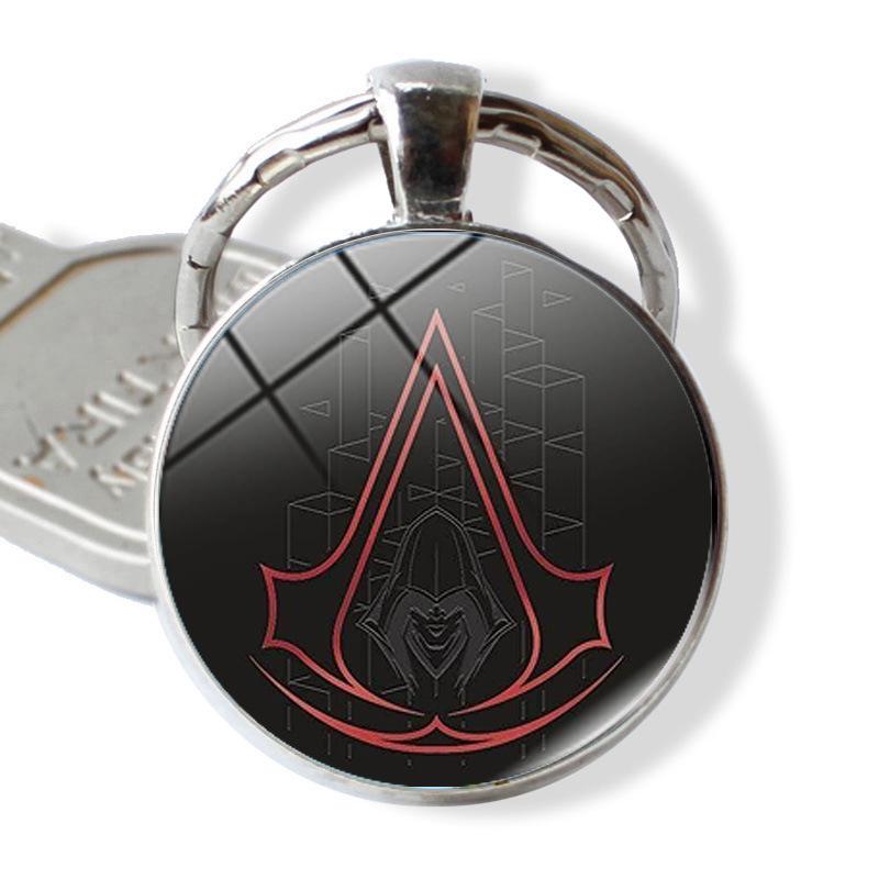 Assassin's Creed Metal Embossed Ring Keychain Pendant