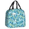 Custom Funny Glasses With Eye Test Chart Lunch Bag Women Optician Optometrist Warm Cooler Insulated Lunch Boxes for Adult Office