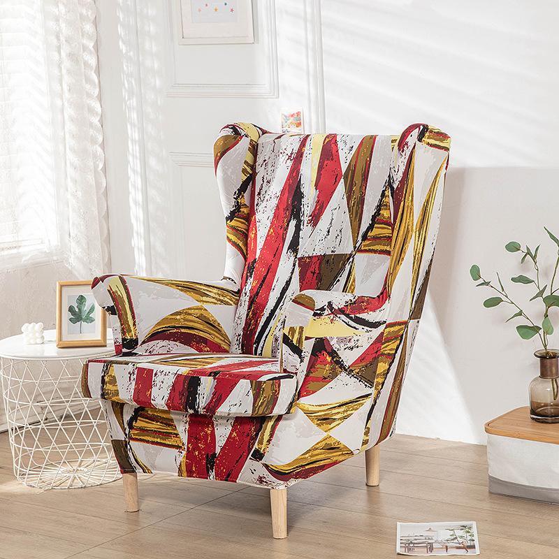 Printed Elastic Tiger Stool Cover Chair Cover Sofa Cover All Inclusive Single Wing Back Sofa Cover American Scamon