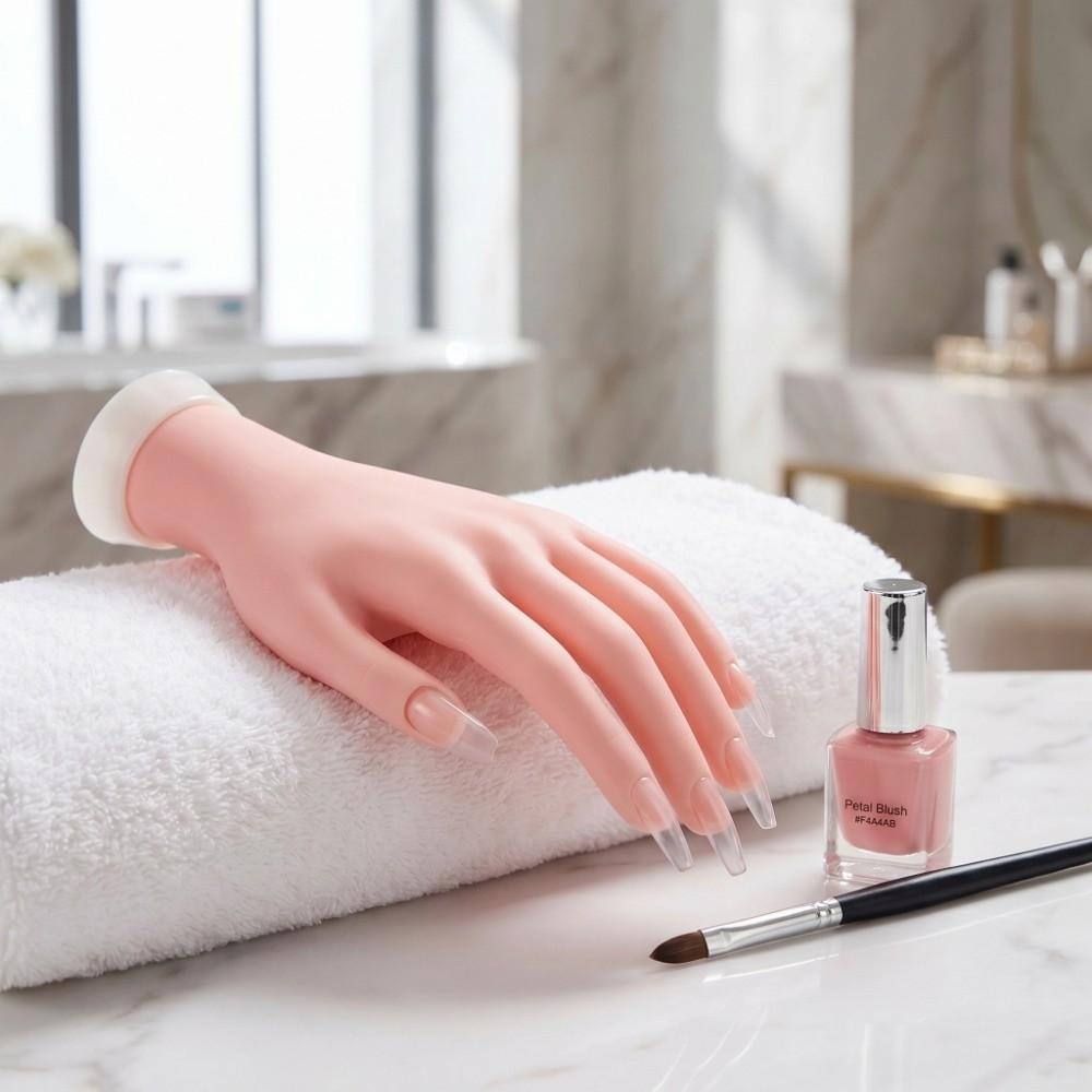 Bendable Silicone Practice Hand Flexible Positioning Fake Hand Mannequin Hand  Manicure Practice