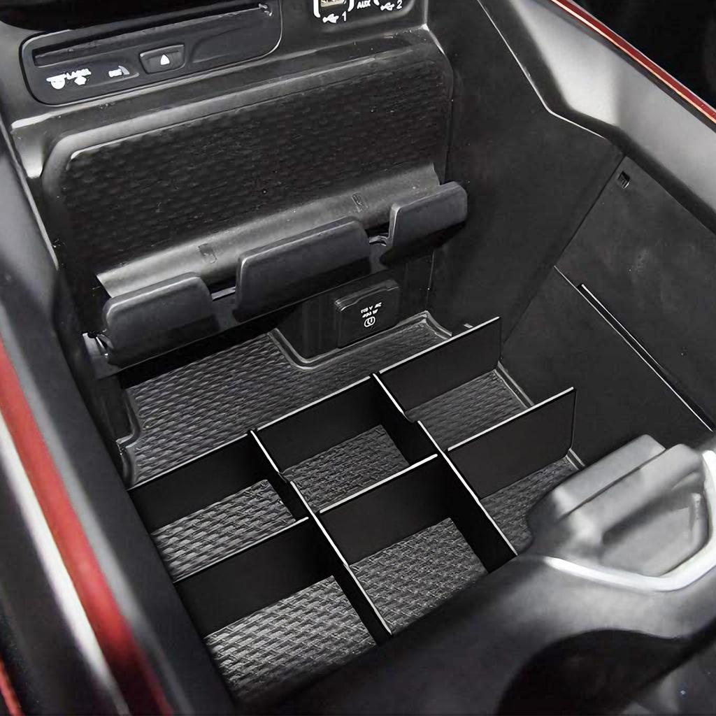 BBQ1 for Dodge Ram 1500 2500 3500 2019-2025 Center Armrest Lower layer Storage Box Partition Tray Organizer Car Interior Accessories