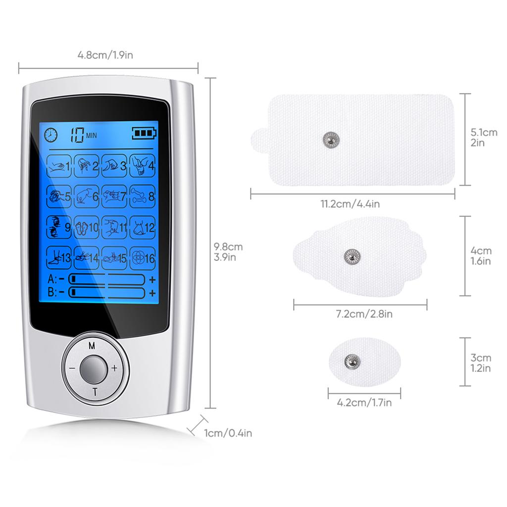 Haofy Electronic Pulse Massager, Dual Channel Tens Unit Rechargeable EMS Muscle Stimulator with