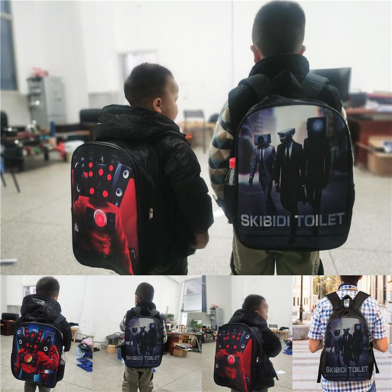 Mochila Skibidi Toilet School Backpack Cartoon School Bag for Boys  Titans Cameraman Children Backpack  Speaker Tv Man Kids Bags