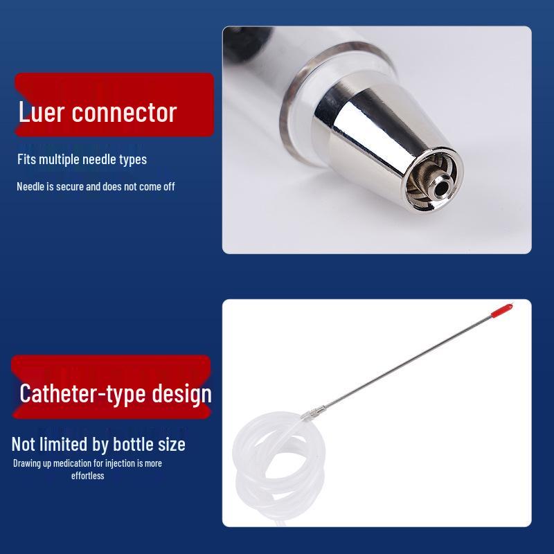 Veterinary Adjustable Catheter Injector for Livestock Vaccination (2/5ml)