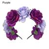 Photo Props Rose Flower Headpiece Bohemian Headwear Fashion Flower Crown  for Women Girls