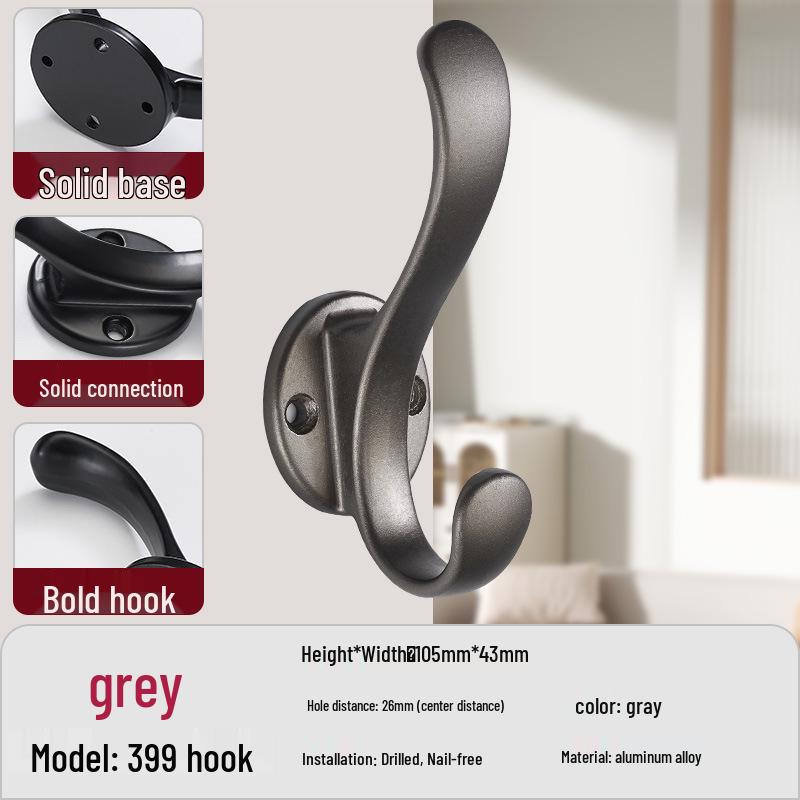 Wall Mounted No-Drill Coat and Hat Hook for Shoe Cabinet, Wardrobe, and Entryway