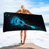Boho Geometric Arrow Triangle Beach Towel – Colorful Tribal Print for Summer Travel & Poolside Relaxation