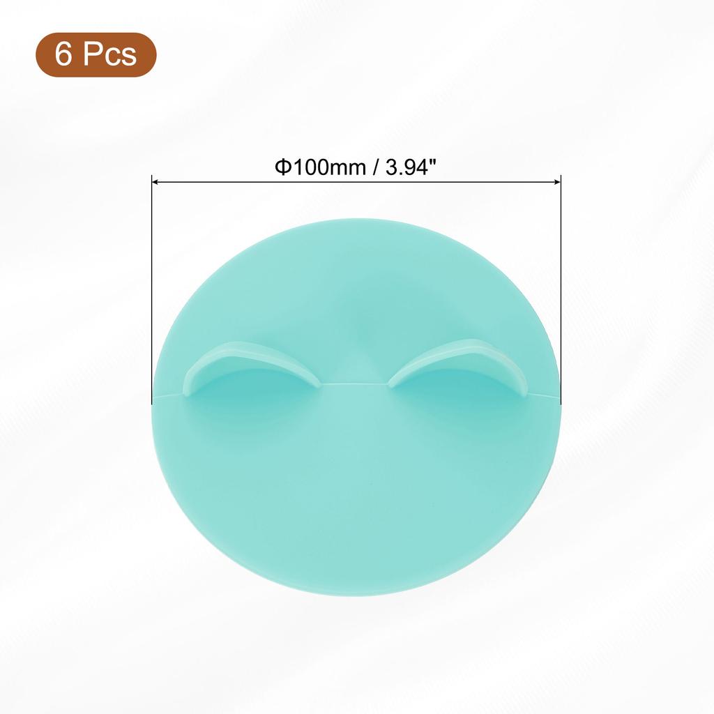 6Pcs Silicone Cup Lids 3.9/4.5 Inch Mug Cover Seal Cat Ear Silicone Cup Covers Airtight Mug Lid Hot Cold Drinks Glass Coffee Cup