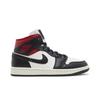 Air Jordan Wmns Air Jordan 1 Mid Black Sail Gym Red BQ6472-061