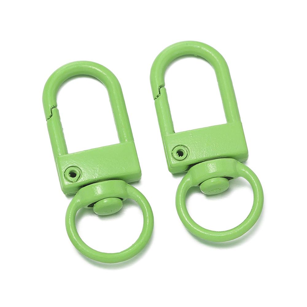 10pcs/Lot Colorful Snap Lobster Clasp Hooks for DIY Colorful Trinkets Making Rotating Pet Keychain Bag Keyring Accessories