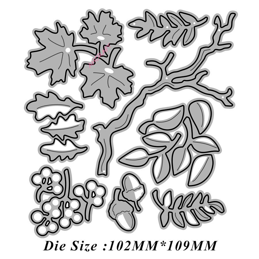 

6666 Branches & Red Berries Metal Carbon Steel Die-Cutters for DIY, July 2024 102*109mm, 18g/set