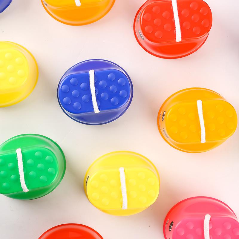 Traditional Smiling Face Stilts for Sensory Integration and Outdoor Team-Building Activities