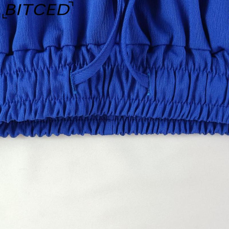 BITCED Herbst und Winter Locker Stretch Knitterhemd Langarm Weitbeinige Hose Freizeitanzug Damen Zweiteiler