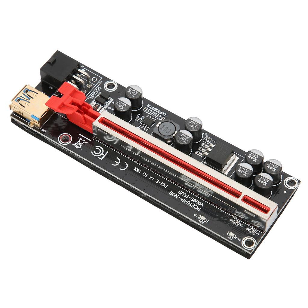 PCIE Riser Card 8 Firm Capacitors Strong Anti Interference GPU 1X to X16 for Windows 7 for Windows 8