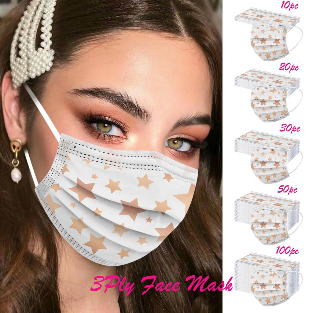 Maska Jednorázová obličejová maska Průmyslová 3vrstvá maska s ušními smyčkami