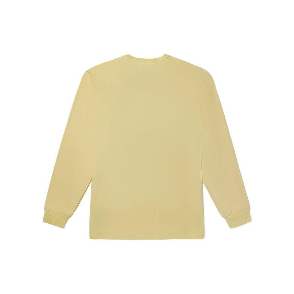 Vans X Johnston Cartoon Alien Letter Print Loose Fit Crew Neck Long Sleeve T-Shirt Unisex Tops Yellow VN0A7SOM86V1