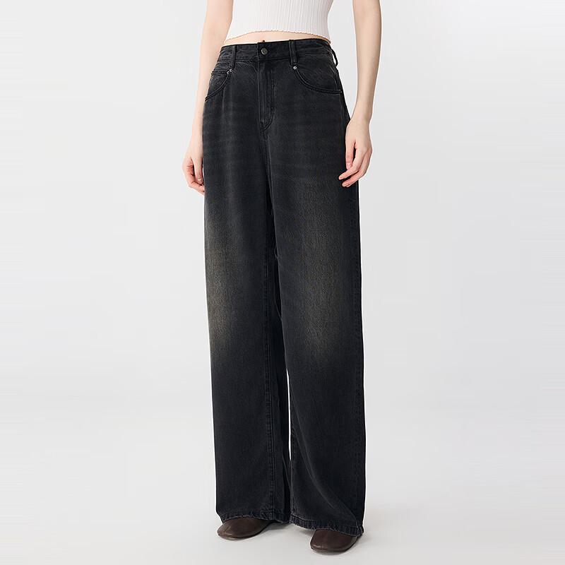 

JNBY Women s 2025 Summer Wide-Leg Lyocell Denim Jeans XS