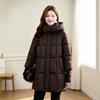 Winter down cotton-padded clothes for  medium and long cotton-padded clothes, fat and fat, plus size  clothes, thickened cotton-padded