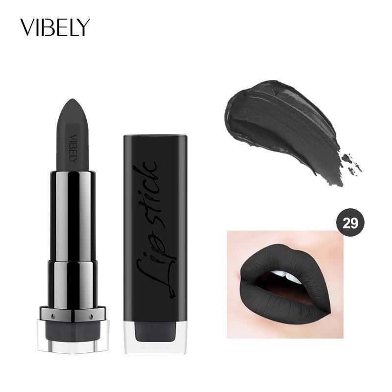 VIBELY Mattlippenstift Langanhaltend Wasserfest Transferfest Feuchtigkeitsspendend Nährender Lippenstift 29 Farbtöne