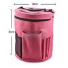 Solid Color Yarn Storage Bucket Bag for Knitting & Crochet - Round Wool Storage Bag