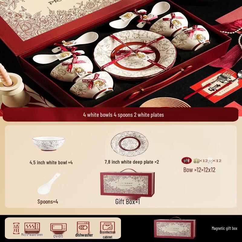 Wohe 10-Piece Floral Ceramic Dinnerware Set