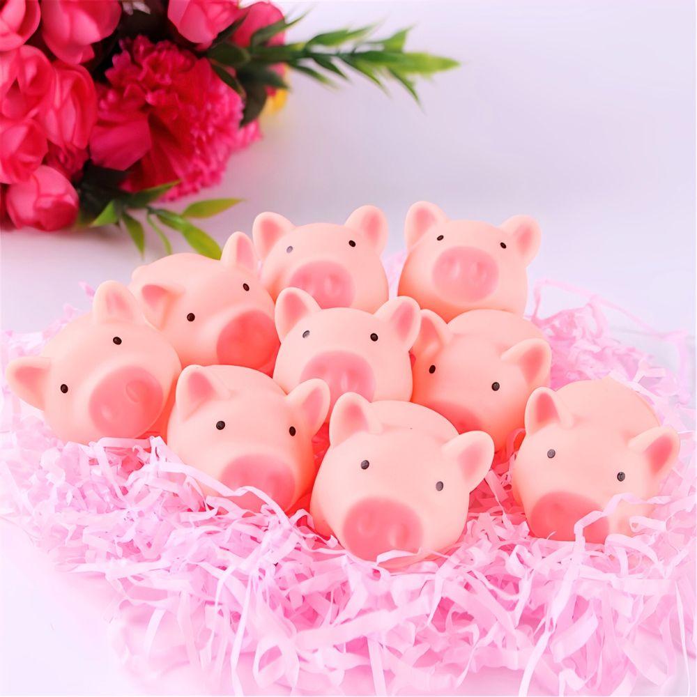 11/36 Stück Plastik Rosa Schwein Hund Gollum Genannt Stimme Haustier Spielzeug Heimdekorationen Geburtstag Geschenke Fotografie Requisiten YMY